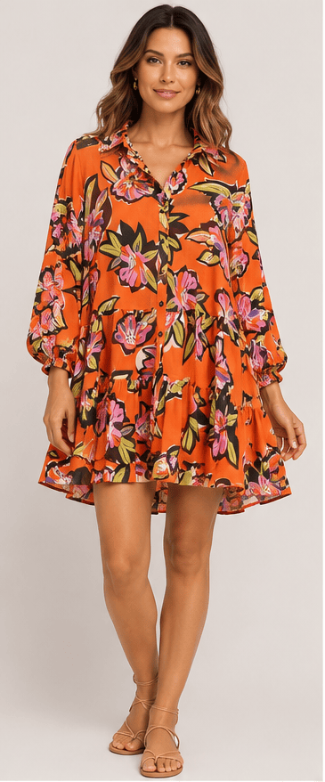 OKTAVIJA | Donna Dress - Sunset Bloom - Pinkhill