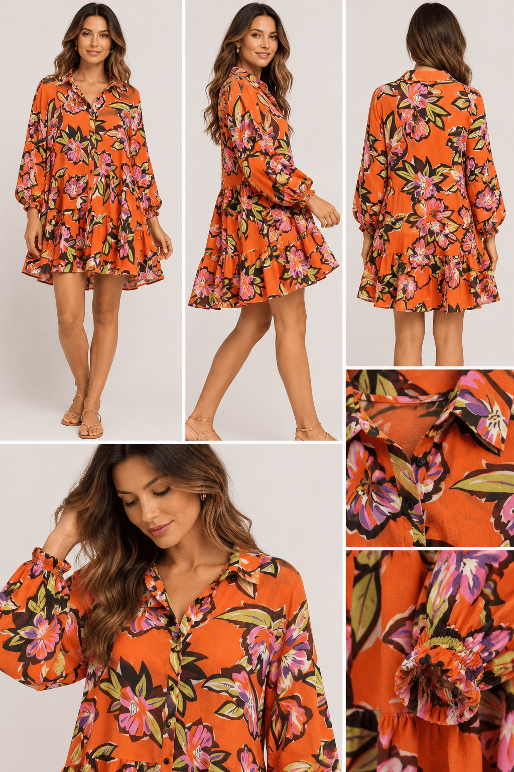 OKTAVIJA | Donna Dress - Sunset Bloom - Pinkhill
