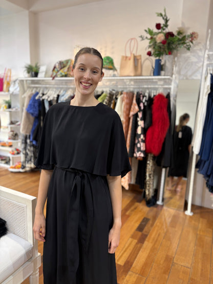 Oktavija Evie Cape - Black - Pinkhill -  - [] - Darwin boutique - Australian fashion design - Darwin Fashion - Australian Fashion Designer - Australian Fashion Designer Brands - Australian Fashion Design 