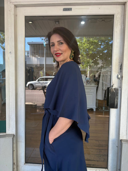 Oktavija Cape - Navy - Pinkhill -  -  - Darwin boutique - Australian fashion design - Darwin Fashion - Australian Fashion Designer - Australian Fashion Designer Brands - Australian Fashion Design 