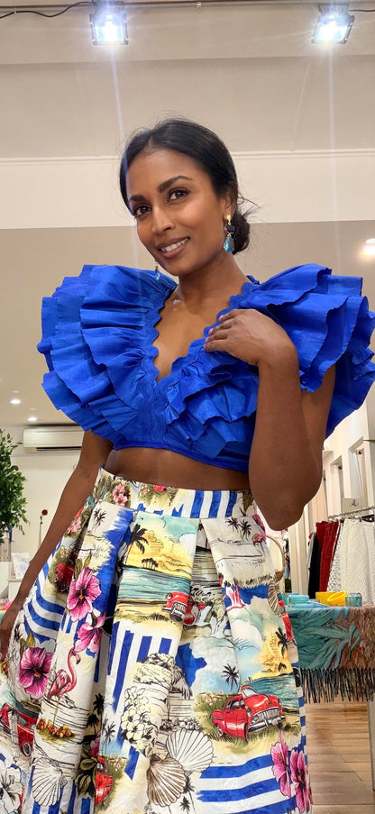 Oktavija - Frill Top Blue - Pinkhill
