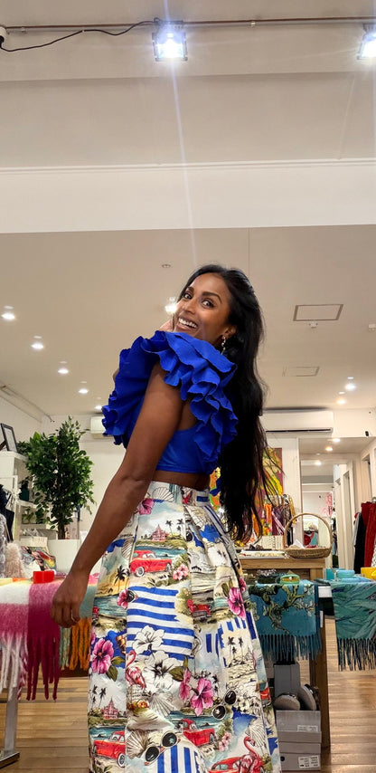Oktavija - Frill Top Blue - Pinkhill