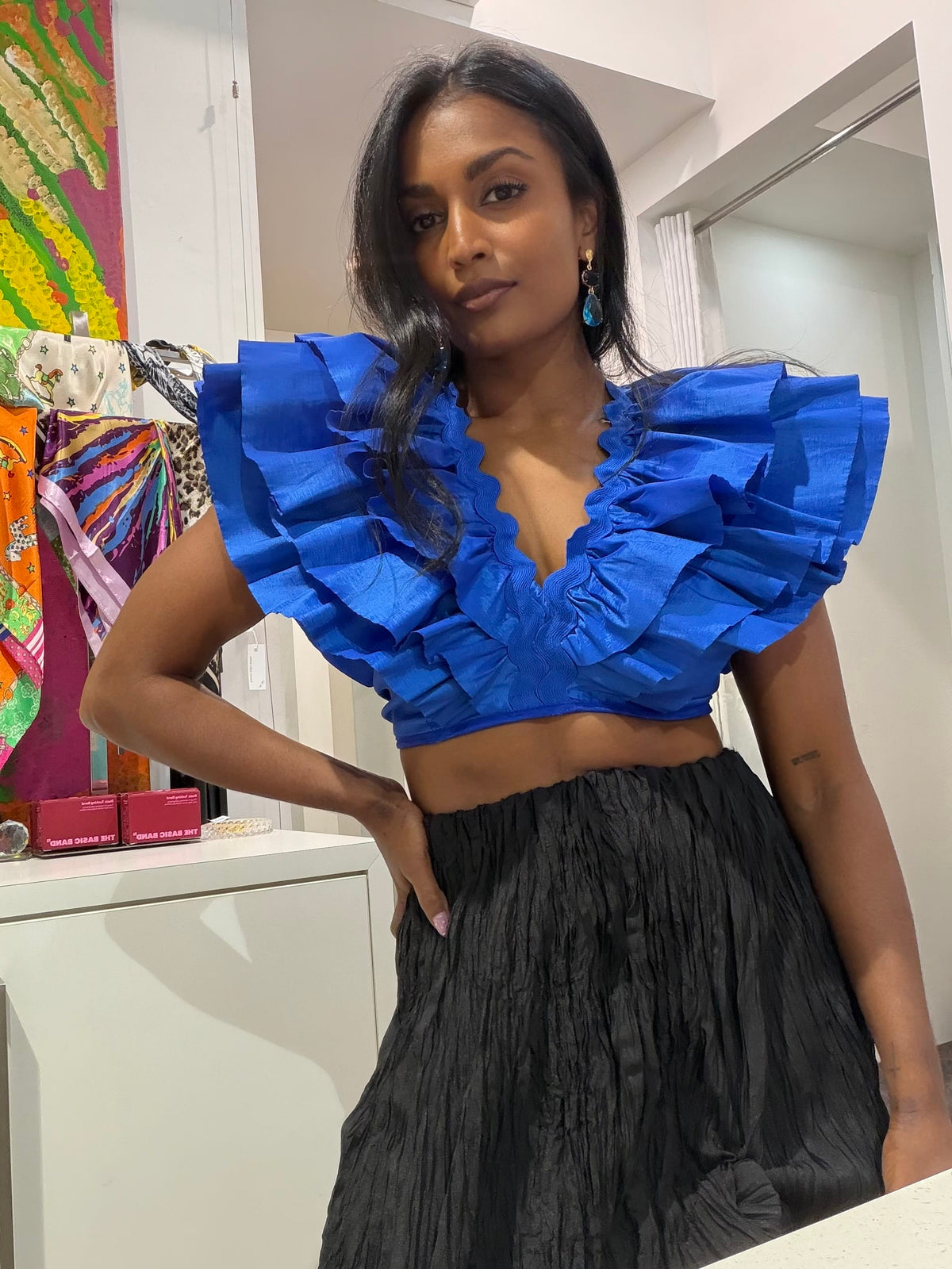 Oktavija - Frill Top Blue - Pinkhill