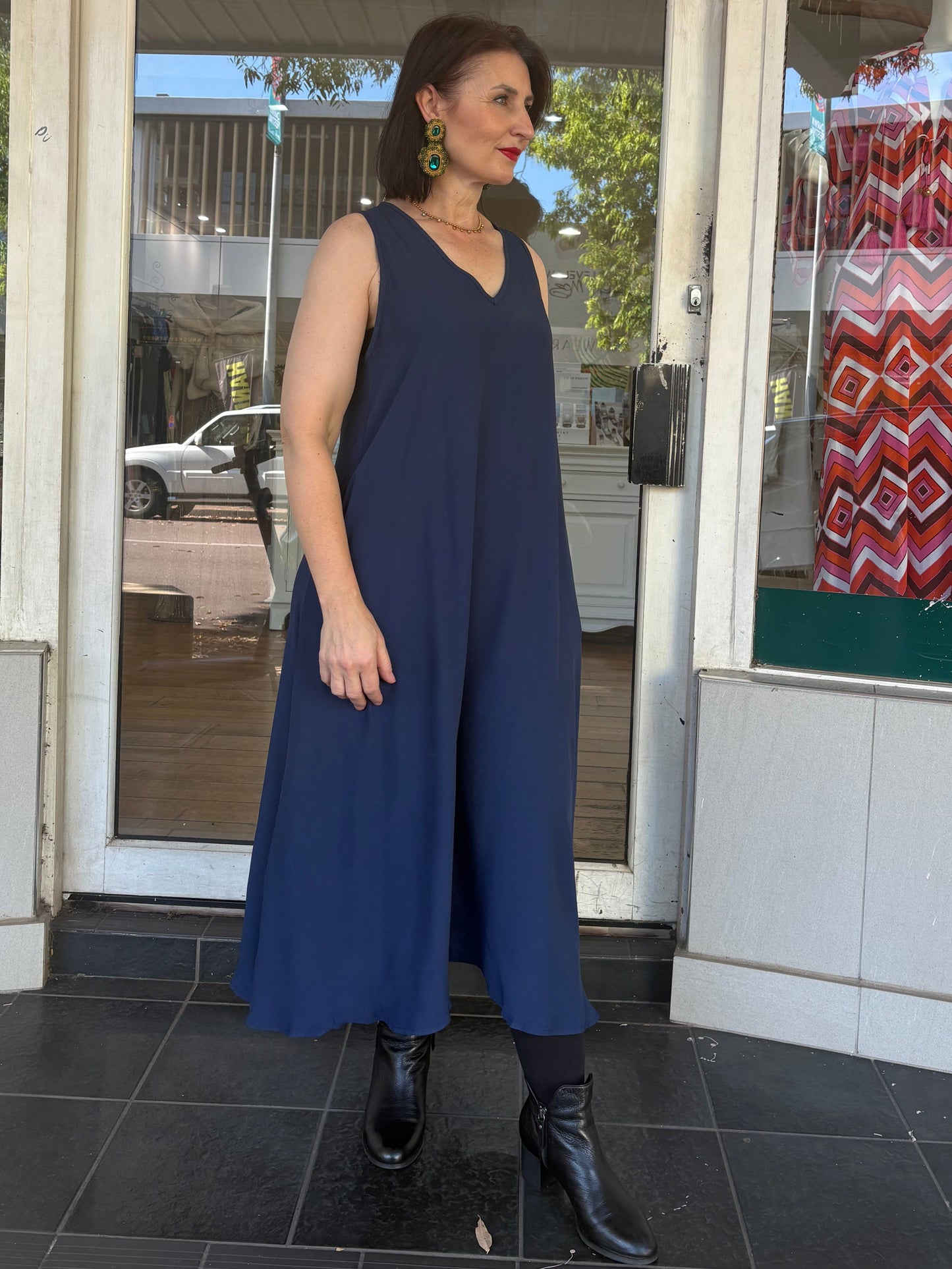 Oktavija Cape - Navy - Pinkhill -  -  - Darwin boutique - Australian fashion design - Darwin Fashion - Australian Fashion Designer - Australian Fashion Designer Brands - Australian Fashion Design 