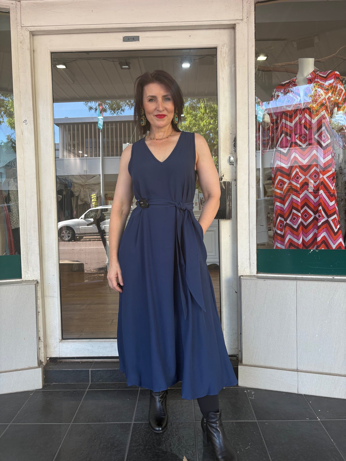 Oktavija Cape - Navy - Pinkhill -  -  - Darwin boutique - Australian fashion design - Darwin Fashion - Australian Fashion Designer - Australian Fashion Designer Brands - Australian Fashion Design 