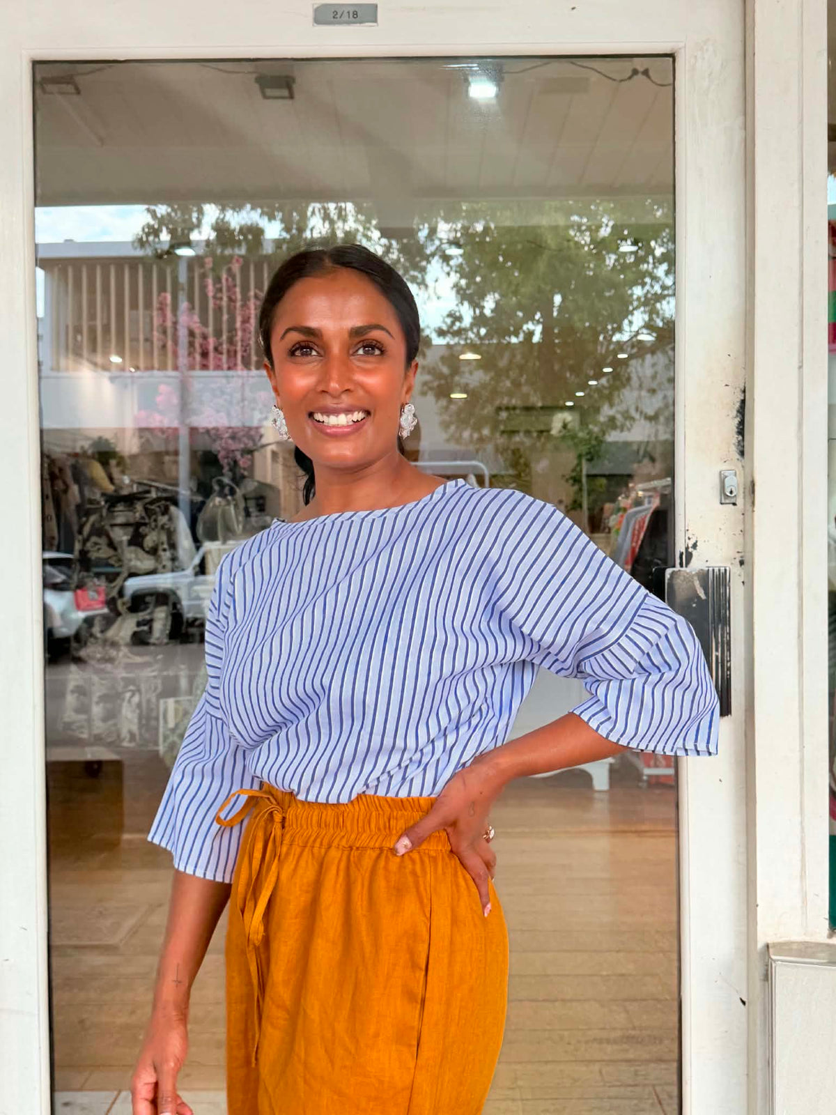 Oktavija Kate Top - Blue/White Stripe