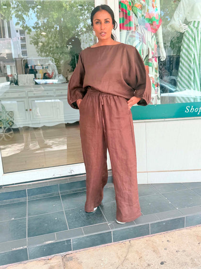 Oktavija Pants Storm - Chicory Coffee