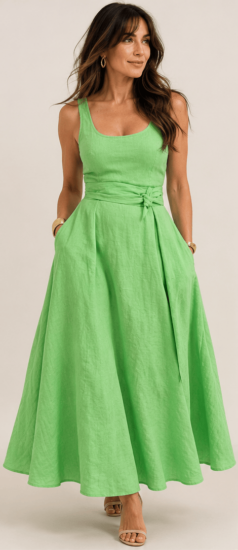 Oktavija Venus Dress - Summer Green
