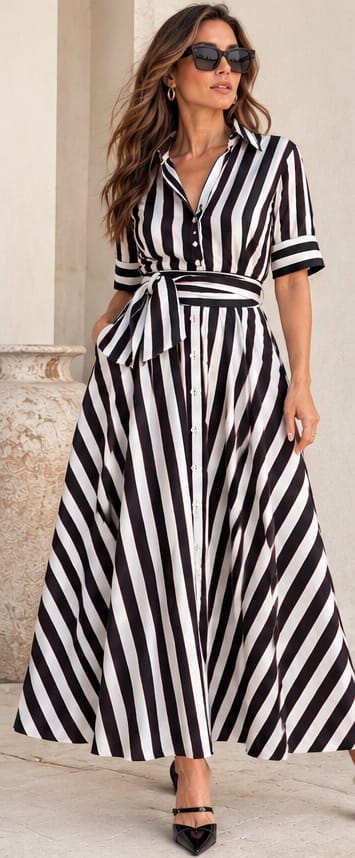 OKTAVIJA | Willow Dress – Black & White
