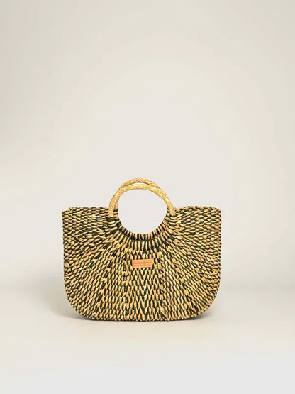 Orange Inca Gran Fiesta Crossbody Tote - Olive Green Marbled (Tote bag + Coin Purse + Tassel)