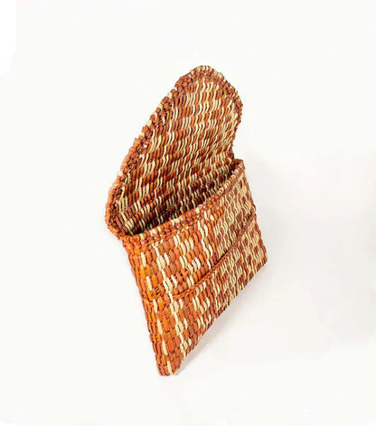Orange Inca The Lima Clutch - Terracota and Natural Marbled