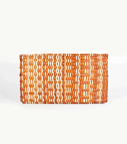 Orange Inca The Lima Clutch - Terracota and Natural Marbled