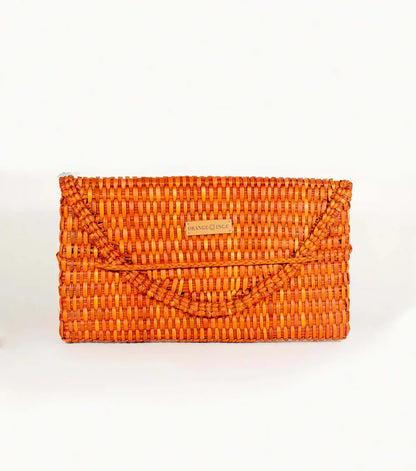 Orange Inca The Lima Clutch - Terracota