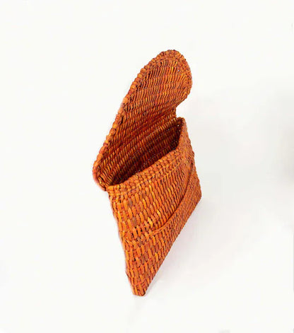 Orange Inca The Lima Clutch - Terracota