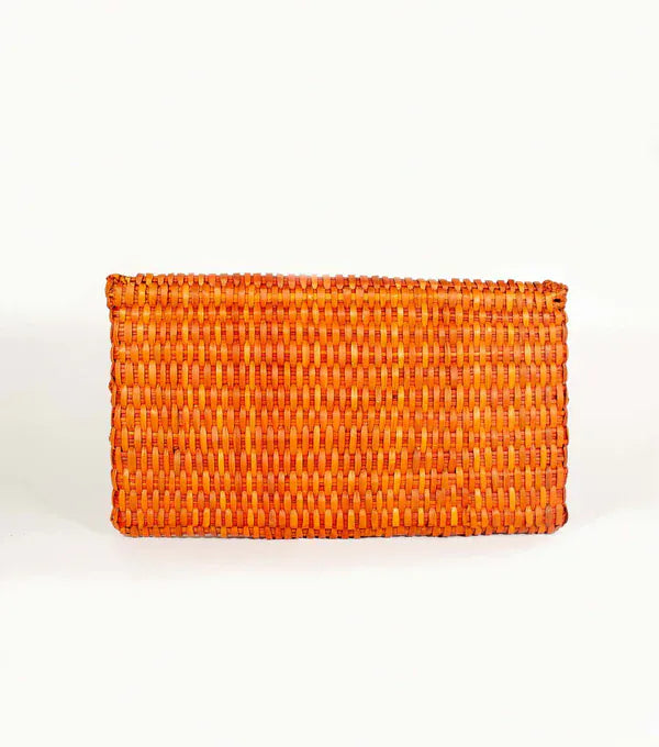 Orange Inca The Lima Clutch - Terracota