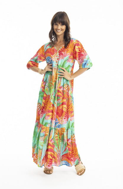 Alisa Maxi Dress with V Neckline - Pinkhill -  - [] - Darwin boutique - Australian fashion design - Darwin Fashion - Australian Fashion Designer - Australian Fashion Designer Brands - Australian Fashion Design 