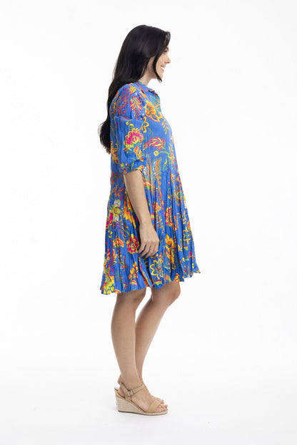 Le Monre Short Buttonthrough Godet Dress - Pinkhill -  - [] - Darwin boutique - Australian fashion design - Darwin Fashion - Australian Fashion Designer - Australian Fashion Designer Brands - Australian Fashion Design 