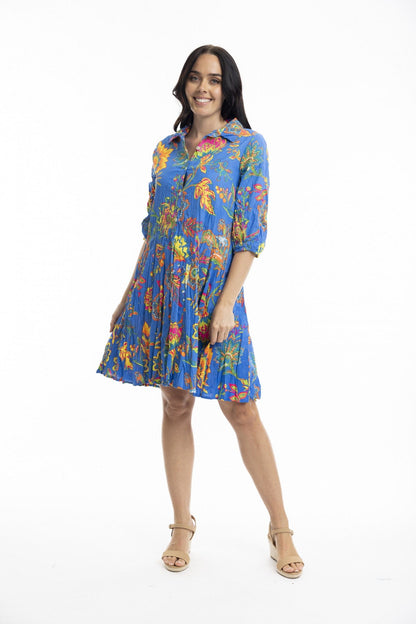 Le Monre Short Buttonthrough Godet Dress - Pinkhill -  - [] - Darwin boutique - Australian fashion design - Darwin Fashion - Australian Fashion Designer - Australian Fashion Designer Brands - Australian Fashion Design 