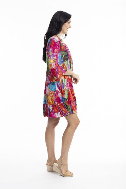 Madurai Frill Sleeve Pleated Dress - Red - Pinkhill -  - [] - Darwin boutique - Australian fashion design - Darwin Fashion - Australian Fashion Designer - Australian Fashion Designer Brands - Australian Fashion Design 