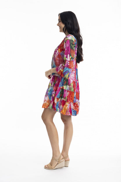 Madurai Frill Sleeve Pleated Dress - Red - Pinkhill -  - [] - Darwin boutique - Australian fashion design - Darwin Fashion - Australian Fashion Designer - Australian Fashion Designer Brands - Australian Fashion Design 