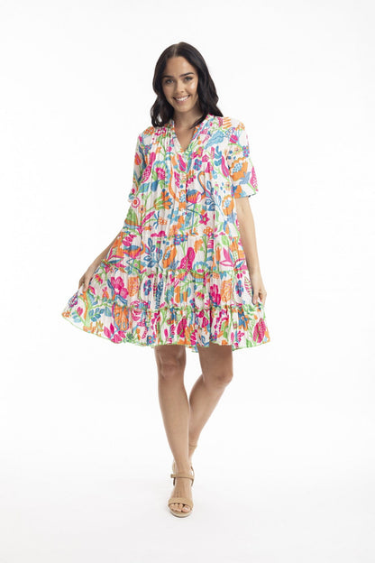 Madurai Frill Sleeve Pleated Dress - White - Pinkhill -  - [] - Darwin boutique - Australian fashion design - Darwin Fashion - Australian Fashion Designer - Australian Fashion Designer Brands - Australian Fashion Design 