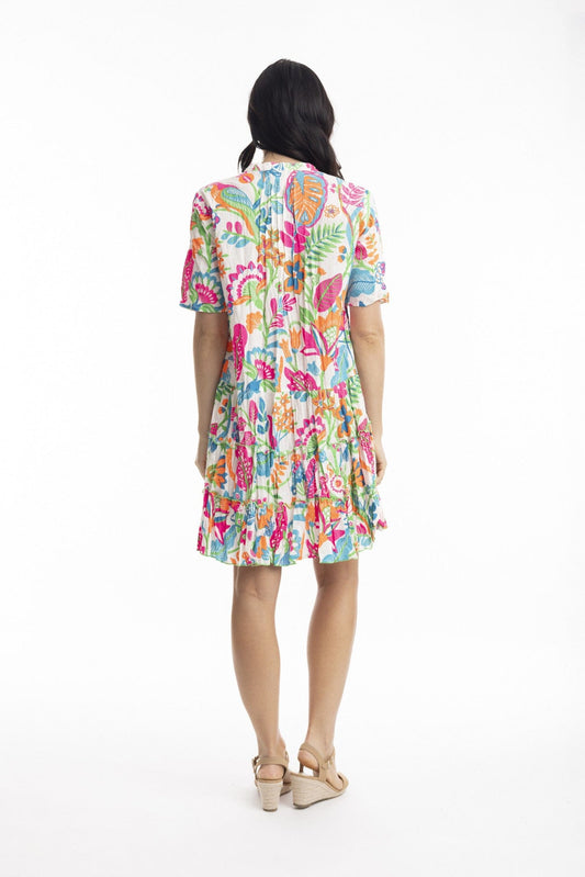 Madurai Frill Sleeve Pleated Dress - White - Pinkhill -  - [] - Darwin boutique - Australian fashion design - Darwin Fashion - Australian Fashion Designer - Australian Fashion Designer Brands - Australian Fashion Design 