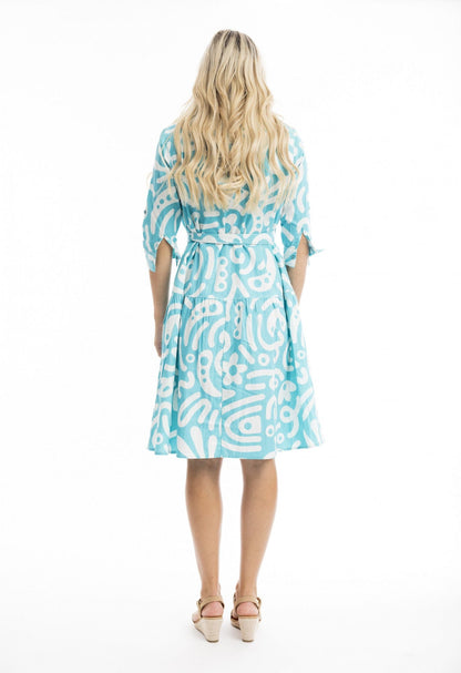 Poplin Print Dress - Pinkhill -  - [] - Darwin boutique - Australian fashion design - Darwin Fashion - Australian Fashion Designer - Australian Fashion Designer Brands - Australian Fashion Design 