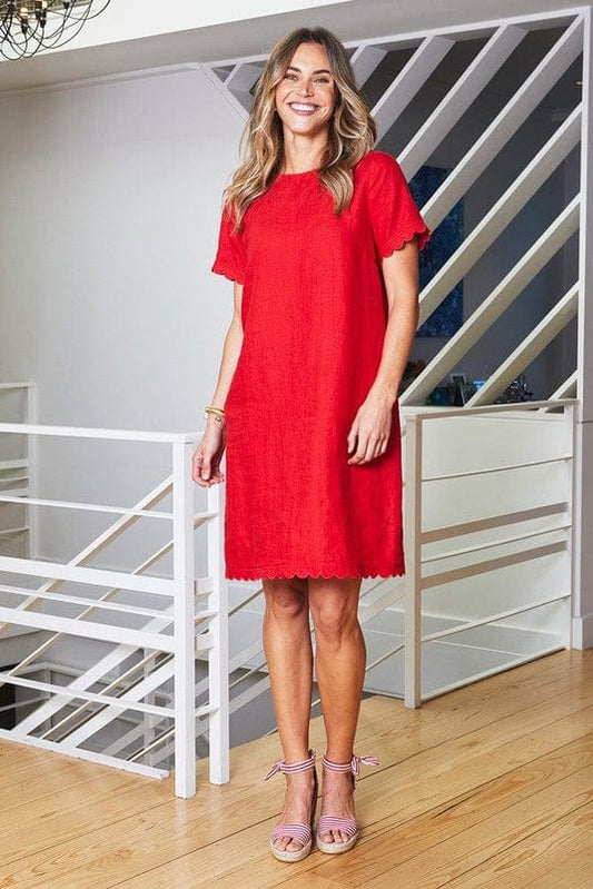 Ping Pong Amalfi Linen Dress - Chilli - Pinkhill -  - [] - Darwin boutique - Australian fashion design - Darwin Fashion - Australian Fashion Designer - Australian Fashion Designer Brands - Australian Fashion Design 