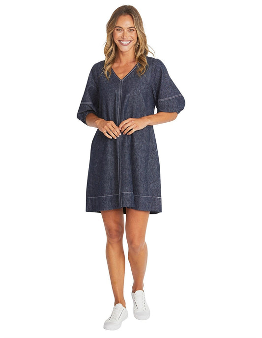 Ping Pong Taylor Dress - Indigo Mix - Pinkhill -  - [] - Darwin boutique - Australian fashion design - Darwin Fashion - Australian Fashion Designer - Australian Fashion Designer Brands - Australian Fashion Design 