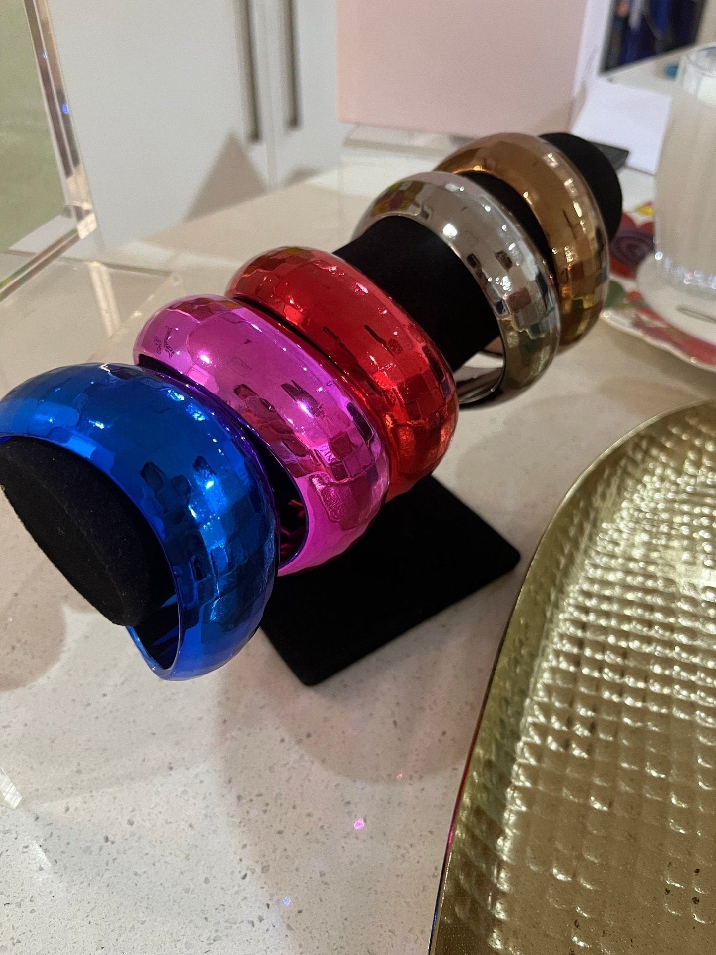 Acrylic Bangles Metallic Bangle - Pinkhill - Pinkhill -  - Darwin boutique - Australian fashion design - Darwin Fashion - Australian Fashion Designer - Australian Fashion Designer Brands - Australian Fashion Design Bangle