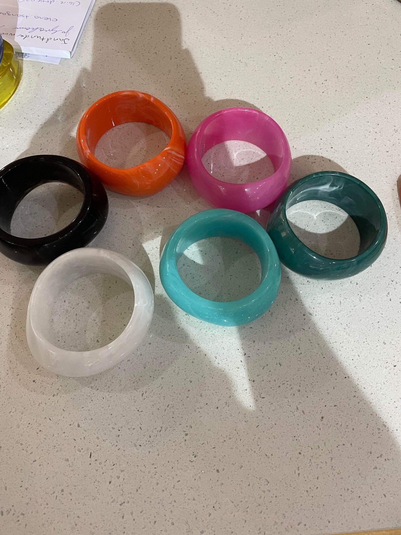 Acrylic Bangles Organic Large - Pinkhill - Pinkhill -  - Darwin boutique - Australian fashion design - Darwin Fashion - Australian Fashion Designer - Australian Fashion Designer Brands - Australian Fashion Design Bangle