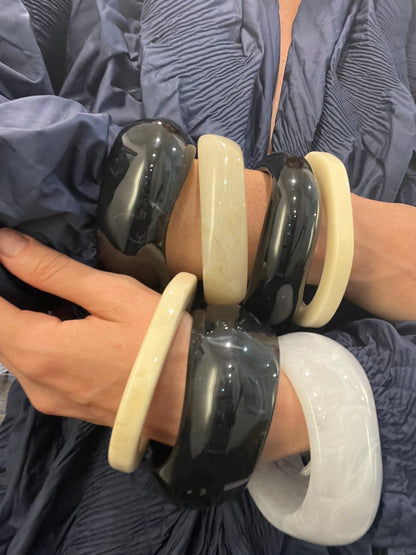 Acrylic Bangles Organic Large - Pinkhill - Pinkhill -  - Darwin boutique - Australian fashion design - Darwin Fashion - Australian Fashion Designer - Australian Fashion Designer Brands - Australian Fashion Design Bangle