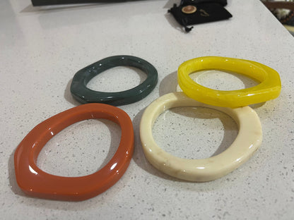 Acrylic Bangles Organic Thin Bangle - Pinkhill - Pinkhill -  - Darwin boutique - Australian fashion design - Darwin Fashion - Australian Fashion Designer - Australian Fashion Designer Brands - Australian Fashion Design Bangle