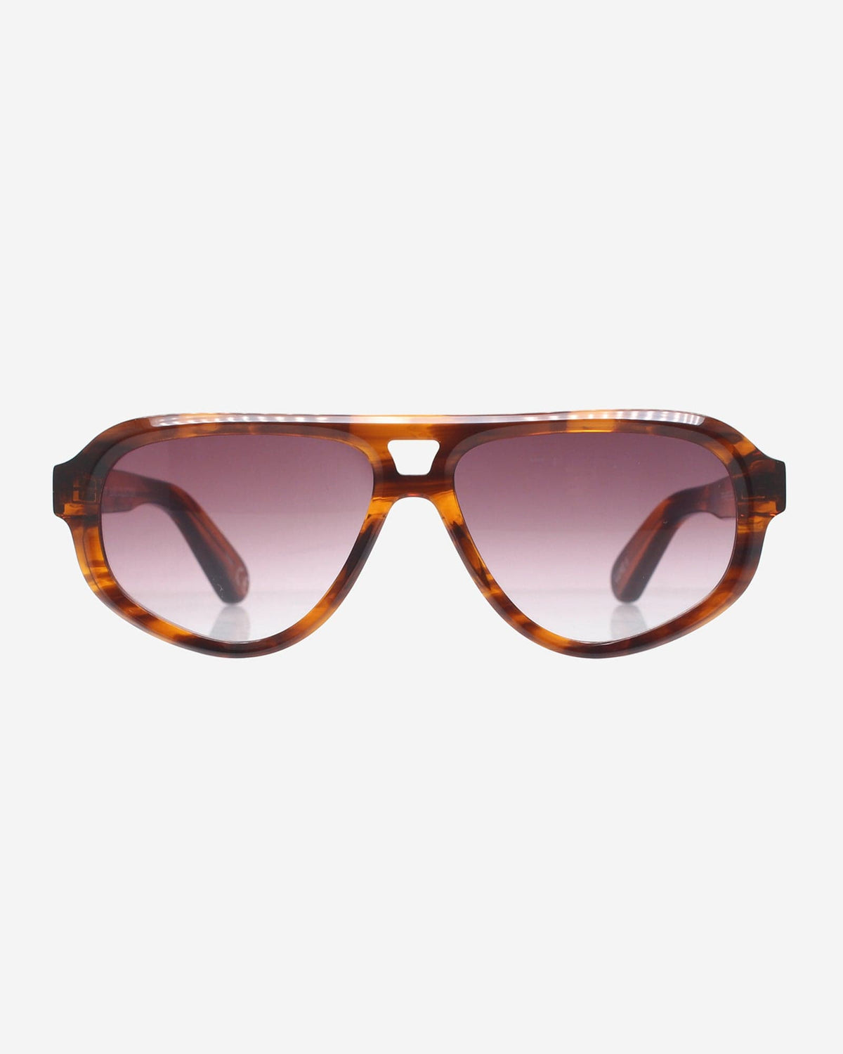 Côte Azur Aviator Sunglasses - Amber Tortoise