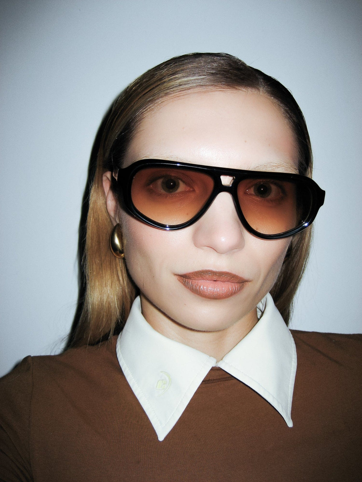 Côte Azur Aviator Sunglasses - Noir / Honey Lens