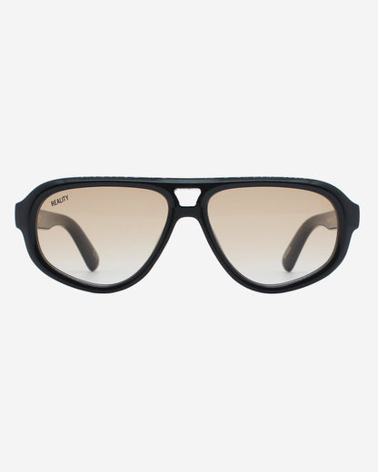 Côte Azur Aviator Sunglasses - Noir / Honey Lens