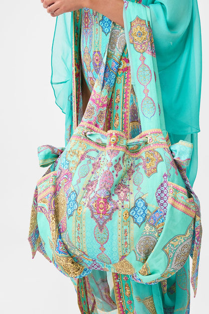 Camilla Drawstring Bow Beach Bag The Concubines Corridor - Pinkhill -  - [] - Darwin boutique - Australian fashion design - Darwin Fashion - Australian Fashion Designer - Australian Fashion Designer Brands - Australian Fashion Design 