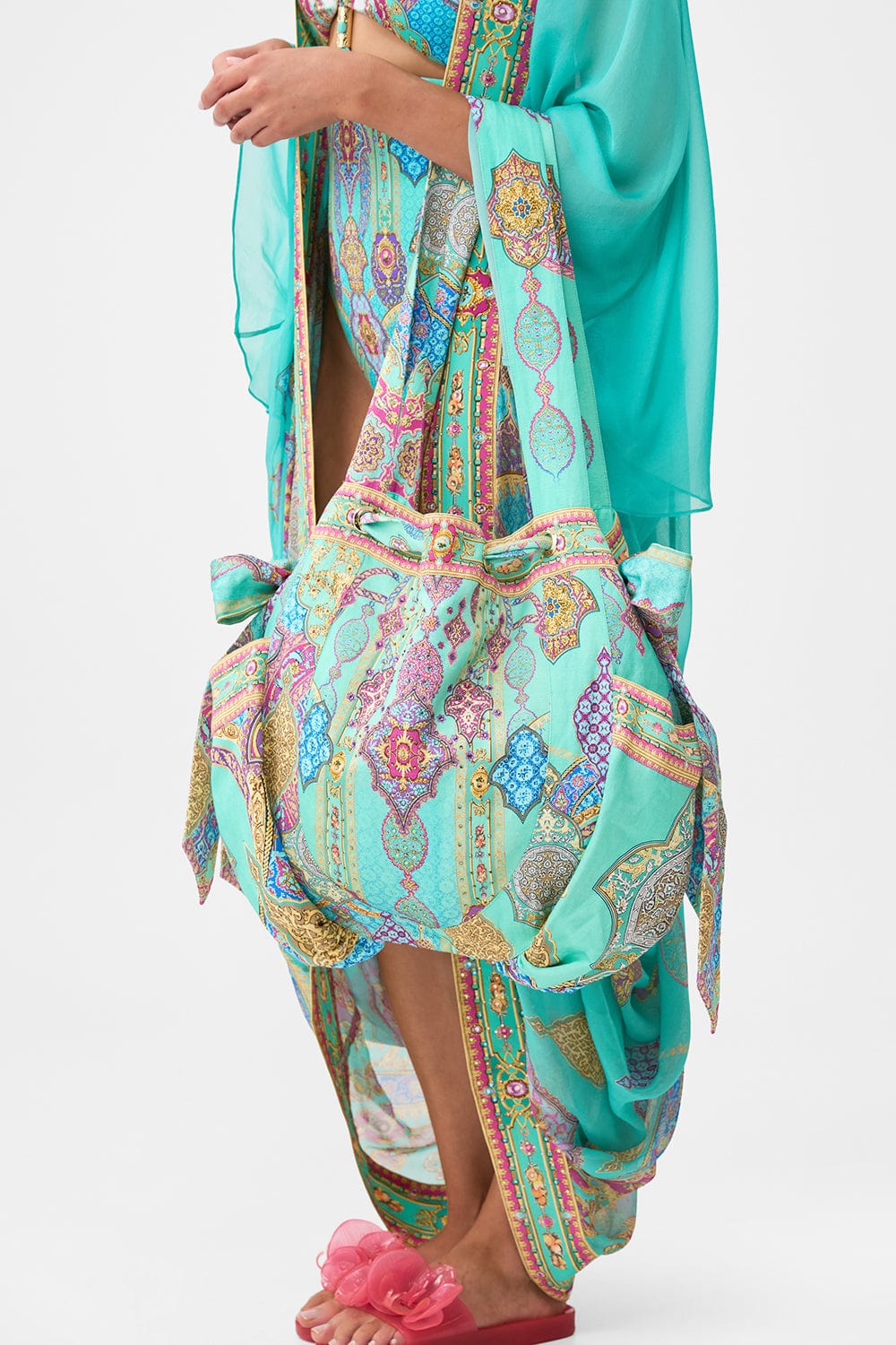 Camilla Drawstring Bow Beach Bag The Concubines Corridor - Pinkhill -  - [] - Darwin boutique - Australian fashion design - Darwin Fashion - Australian Fashion Designer - Australian Fashion Designer Brands - Australian Fashion Design 