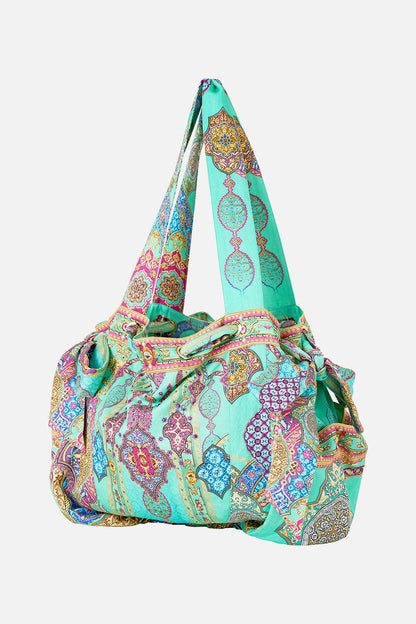 Camilla Drawstring Bow Beach Bag The Concubines Corridor - Pinkhill -  - [] - Darwin boutique - Australian fashion design - Darwin Fashion - Australian Fashion Designer - Australian Fashion Designer Brands - Australian Fashion Design 