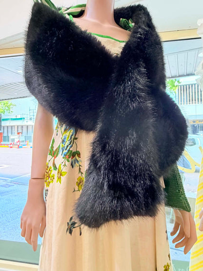 Celestine Fur Stole - Midnight