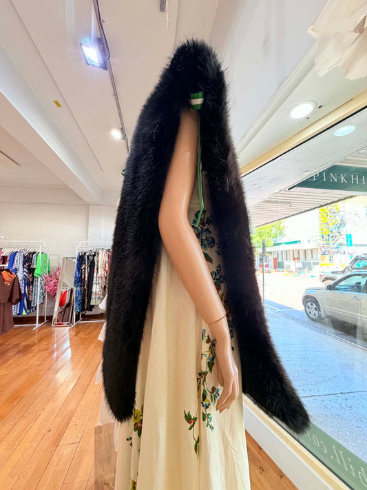 Celestine Fur Stole - Midnight - Pinkhill