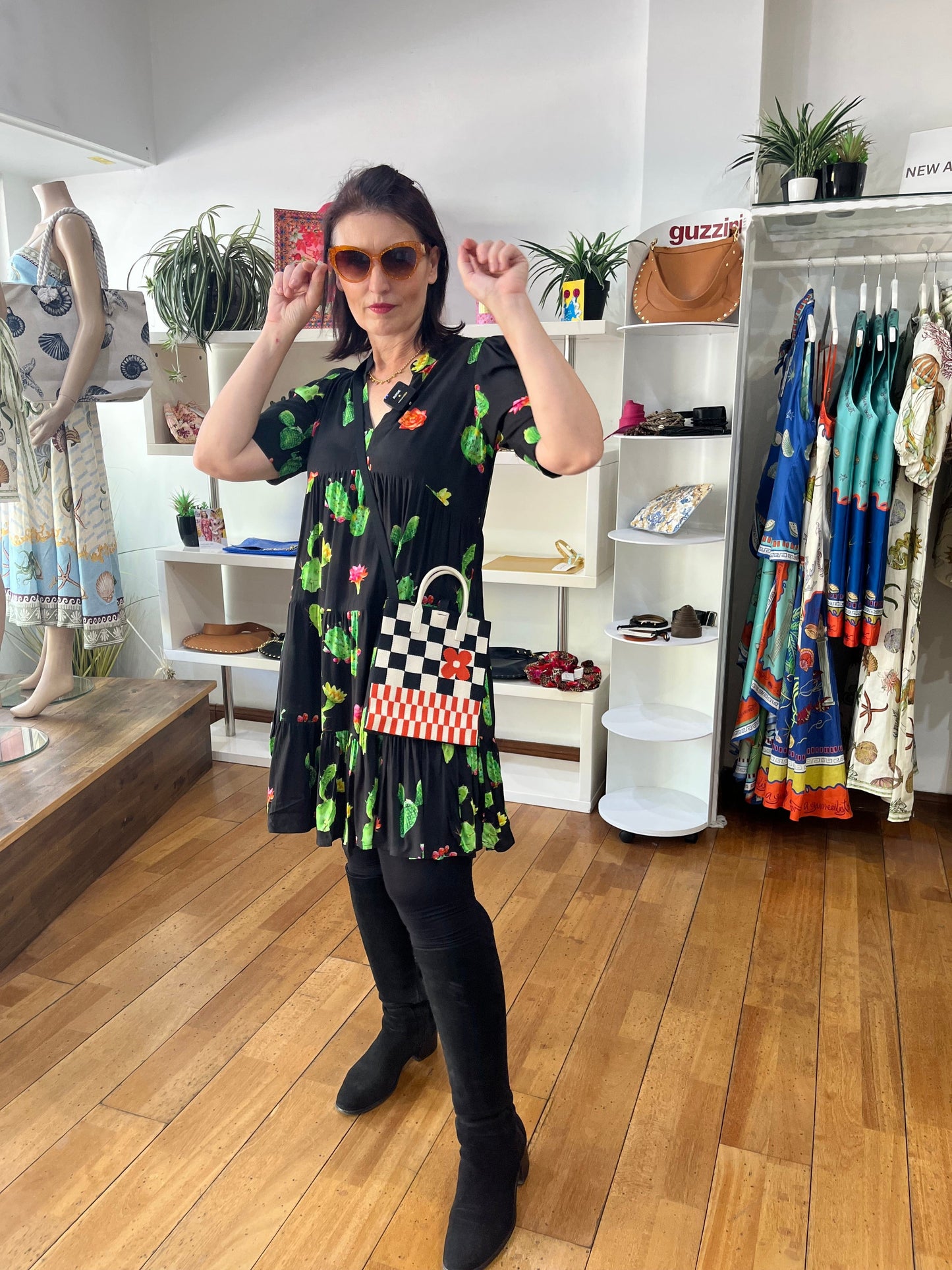 Cross Body Checkered Bag - Pinkhill -  - [] - Darwin boutique - Australian fashion design - Darwin Fashion - Australian Fashion Designer - Australian Fashion Designer Brands - Australian Fashion Design 