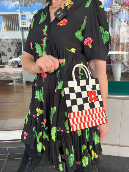 Cross Body Checkered Bag - Pinkhill -  - [] - Darwin boutique - Australian fashion design - Darwin Fashion - Australian Fashion Designer - Australian Fashion Designer Brands - Australian Fashion Design 