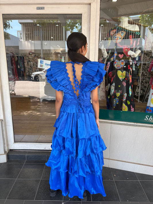 Eliza V Neck Dress - Blue - Pinkhill -  - [] - Darwin boutique - Australian fashion design - Darwin Fashion - Australian Fashion Designer - Australian Fashion Designer Brands - Australian Fashion Design 