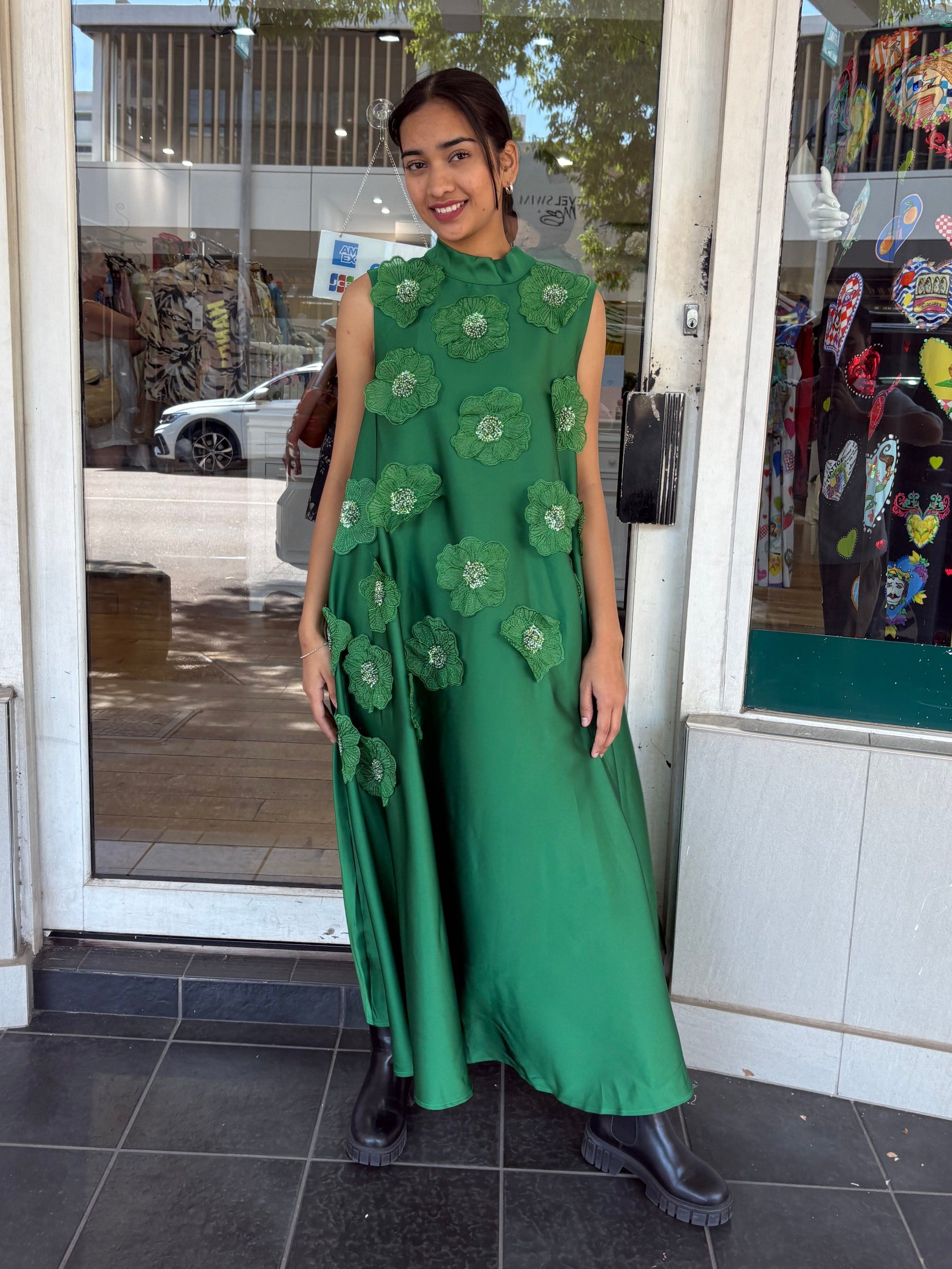 Melissa Dress - Green - Pinkhill -  - [] - Darwin boutique - Australian fashion design - Darwin Fashion - Australian Fashion Designer - Australian Fashion Designer Brands - Australian Fashion Design 