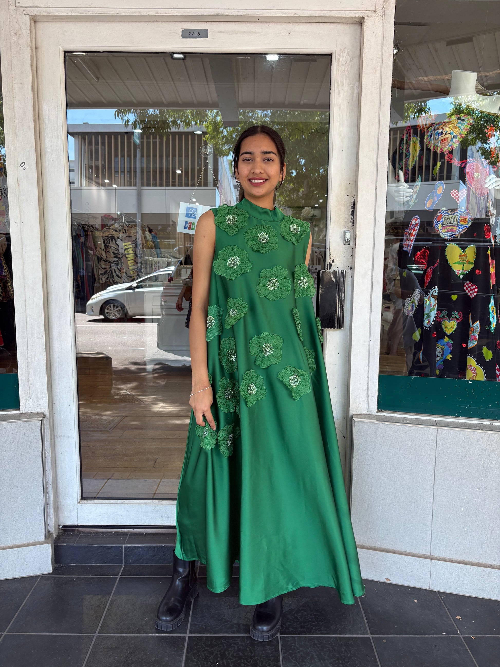 Melissa Dress - Green - Pinkhill -  - [] - Darwin boutique - Australian fashion design - Darwin Fashion - Australian Fashion Designer - Australian Fashion Designer Brands - Australian Fashion Design 