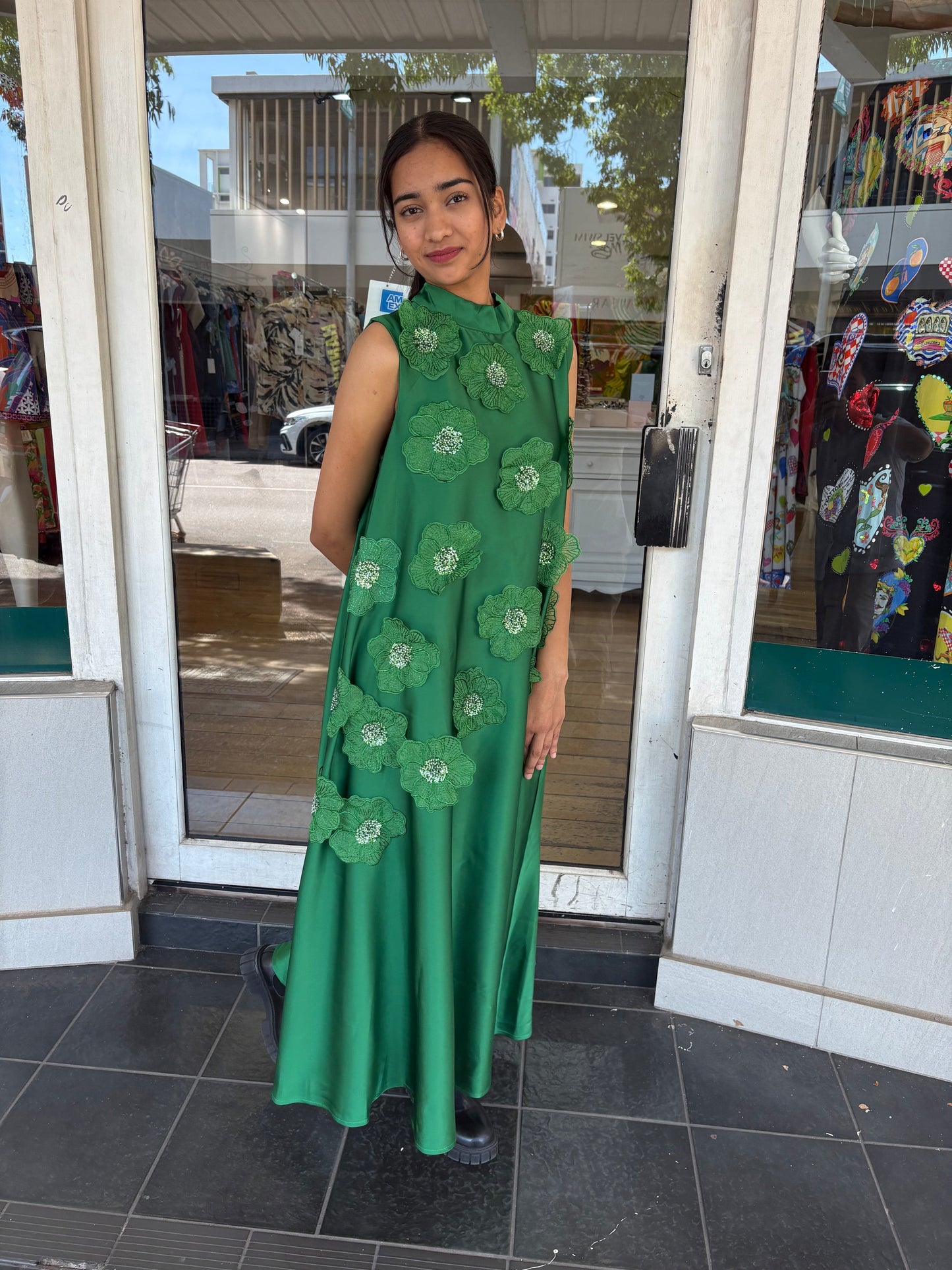 Melissa Dress - Green - Pinkhill -  - [] - Darwin boutique - Australian fashion design - Darwin Fashion - Australian Fashion Designer - Australian Fashion Designer Brands - Australian Fashion Design 