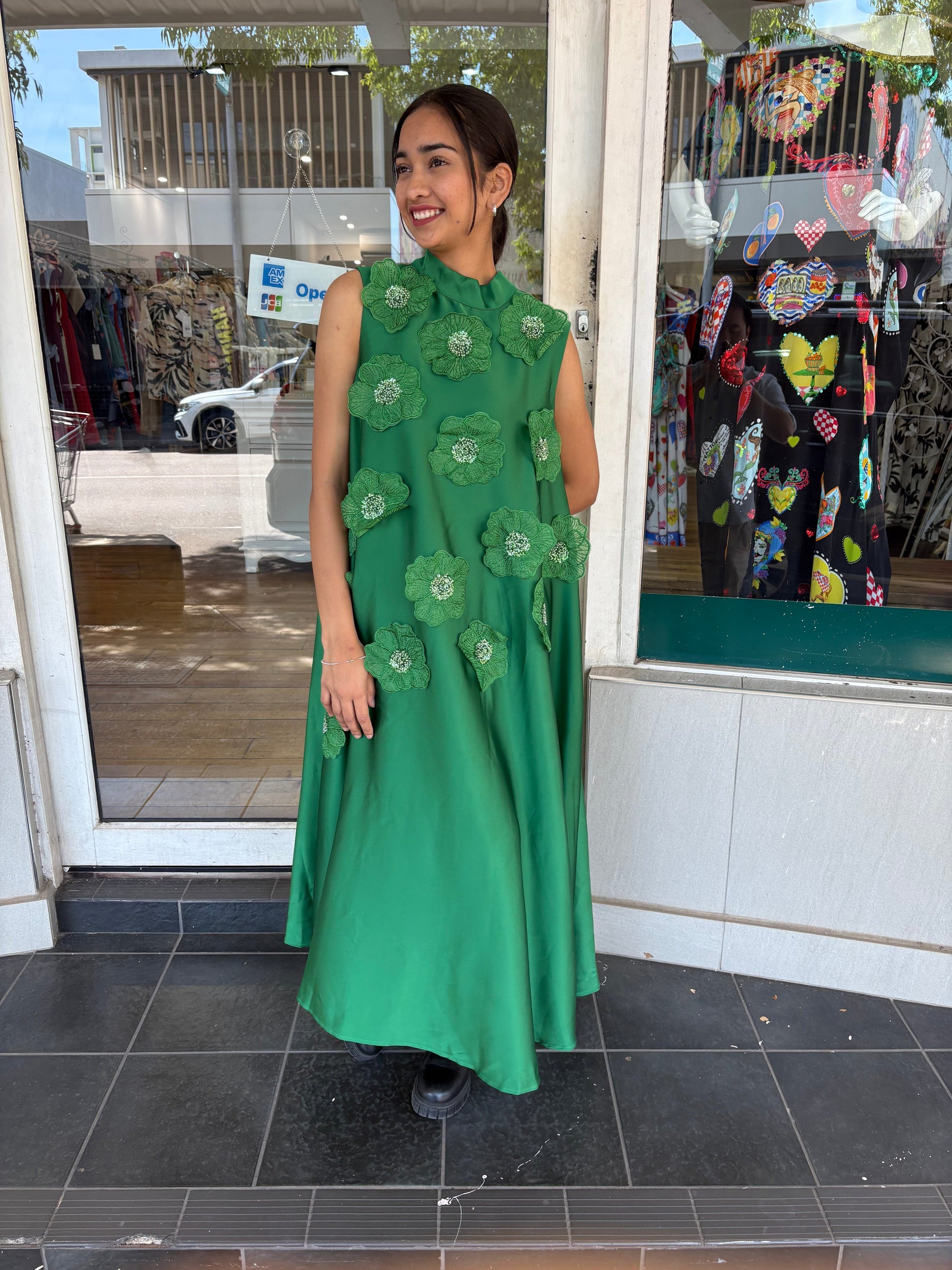 Melissa Dress - Green - Pinkhill -  - [] - Darwin boutique - Australian fashion design - Darwin Fashion - Australian Fashion Designer - Australian Fashion Designer Brands - Australian Fashion Design 