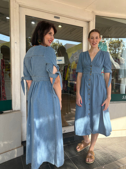 Manhattan Denim Dress - Blue - Pinkhill -  - [] - Darwin boutique - Australian fashion design - Darwin Fashion - Australian Fashion Designer - Australian Fashion Designer Brands - Australian Fashion Design 