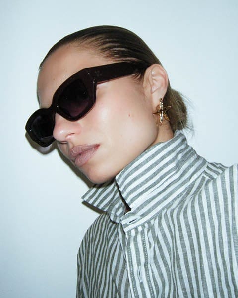 Marais Rectangle Sunglasses - Espresso